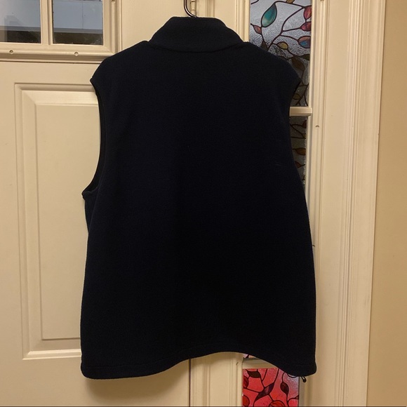 Fleece Lands’ End Vest Navy Blue - Picture 2 of 5